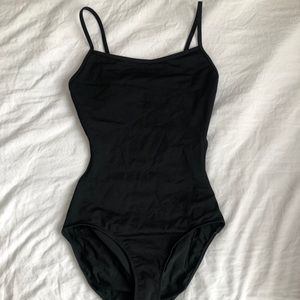 Mariia dancewear, black open back leotard